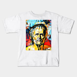 Lucius Annaeus Seneca Abstract Portrait | Lucius Annaeus Seneca Artwork 2 Kids T-Shirt
